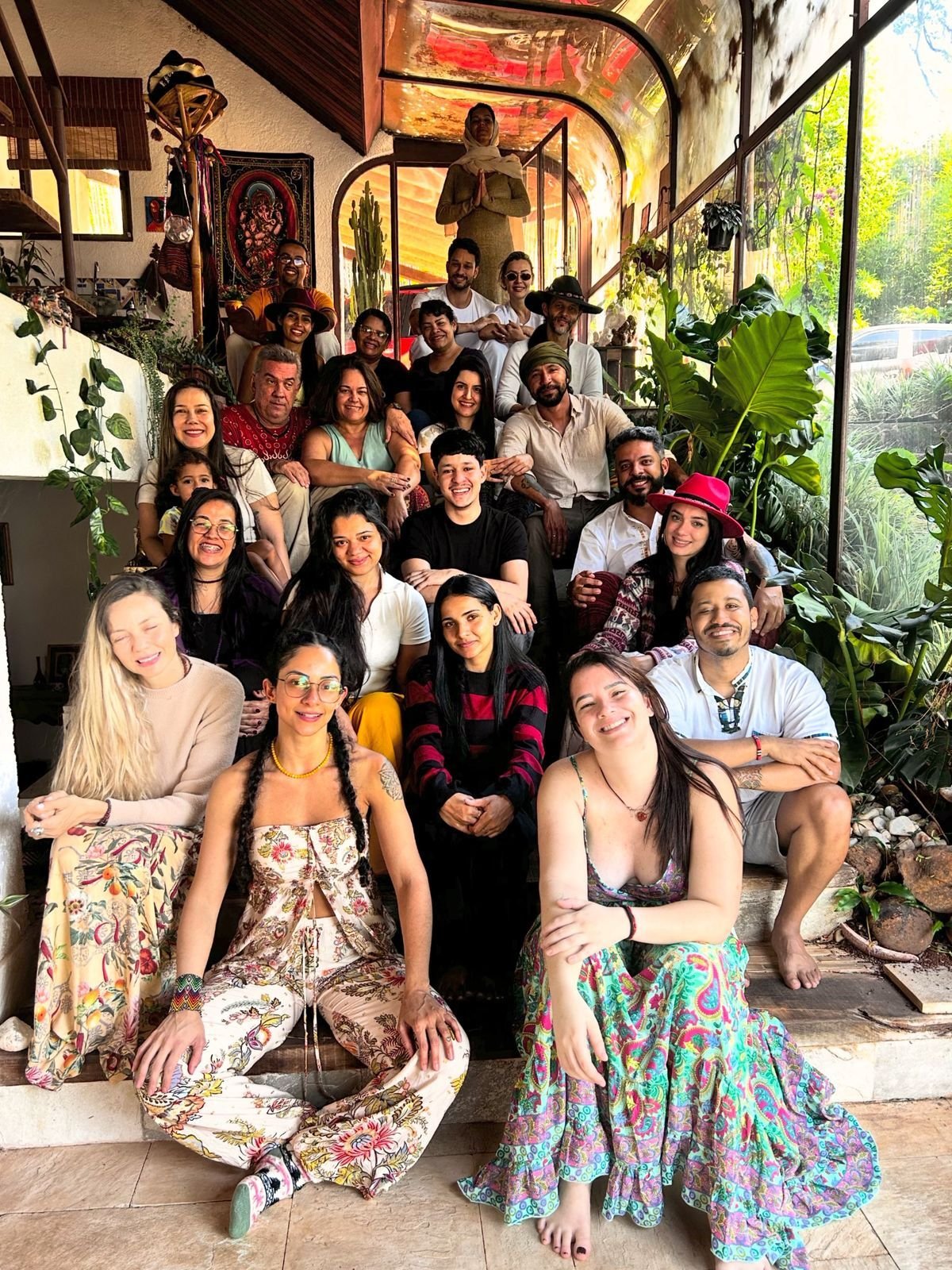 Foto do grupo no Santuário Jardim de Gaia